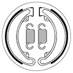 SBS BRAKE SHOES WITH SPRINGS
