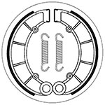 SBS BRAKE SHOES WITH SPRINGS