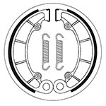 SBS BRAKE SHOES WITH SPRINGS