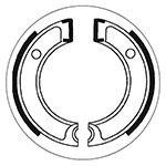 SBS BRAKE SHOES WITH SPRINGS