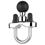 RAM Chrome Handlebar U-Bolt Base for Rails 1" to 1.25" in Diameter