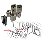 CALIBER V-FRONT RAMP SHIELD ADAPTER KIT ALUMA/SLEDBED