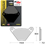 SBS HIGH POWER & NOISE REDUCTION CARBON BRAKE PAD