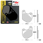 SBS HIGH POWER & NOISE REDUCTION CARBON BRAKE PAD