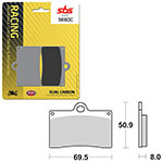 SBS DUAL CARBON FRONT FOR RACE USE ONLY BRAKE PAD