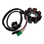 MOGO PARTS STATOR, 8-COIL (3+2 WIRE); 4-SLOT MALE CONNECTOR