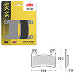 SBS DUAL CARBON FRONT FOR RACE USE ONLY BRAKE PAD