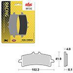 SBS DUAL CARBON FRONT FOR RACE USE ONLY BRAKE PAD