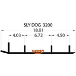 WOODY'S FLAT-TOP EXTENDER TRAIL III 4" CARBIDE RUNNER