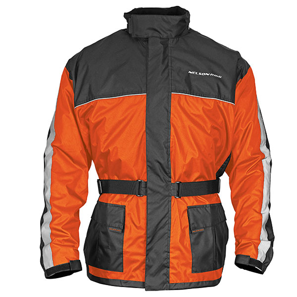 NELSONRIGG SSJ SOLO STORM MOTORCYCLE RAIN JACKET SMALL ORANGE 4652410