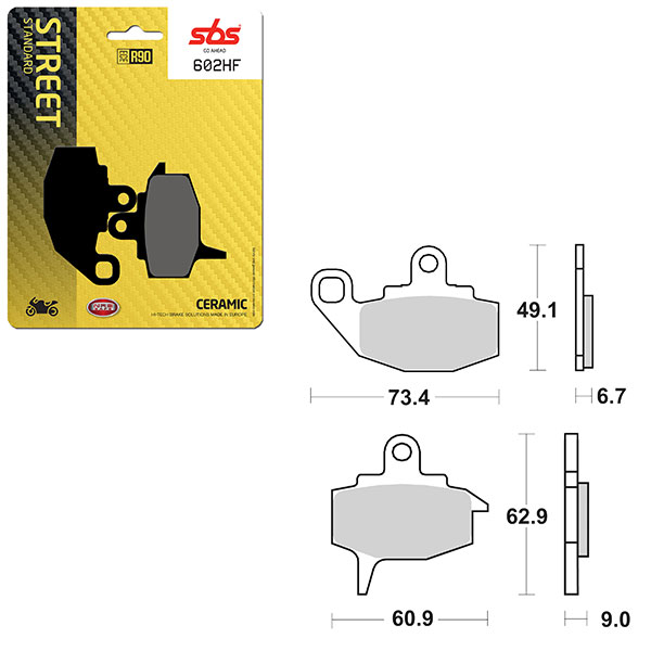 SBS ATV/UTV CERAMIC BRAKE PAD 602HF