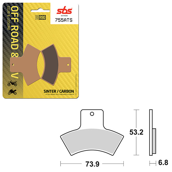 SBS Evo Sinter Front Brake Pads 762SP