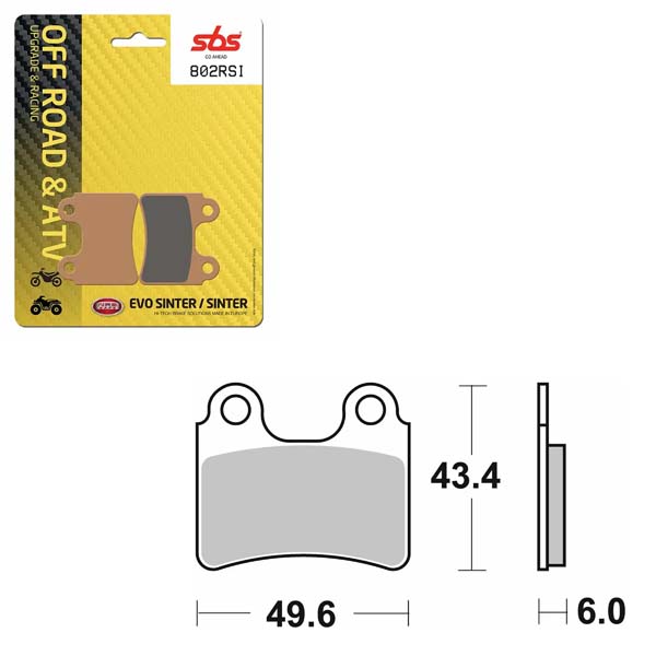 Sbs Evo Sinter Brake Pad 802rsi 