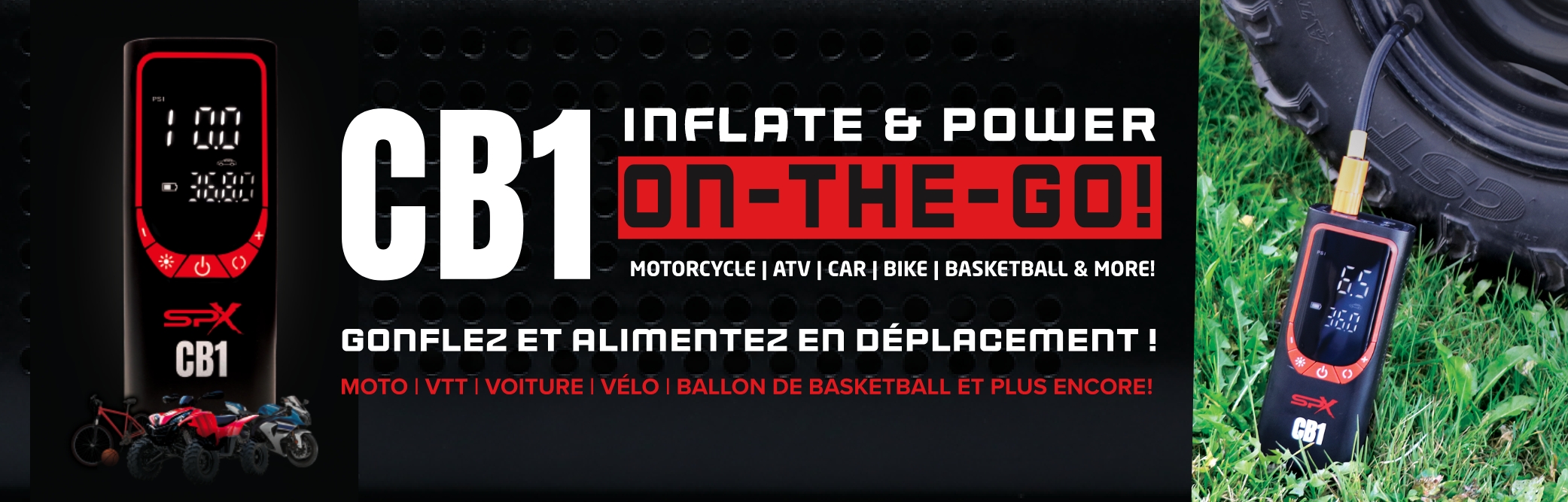 SPX CB1 - Inflate & Power on the go!